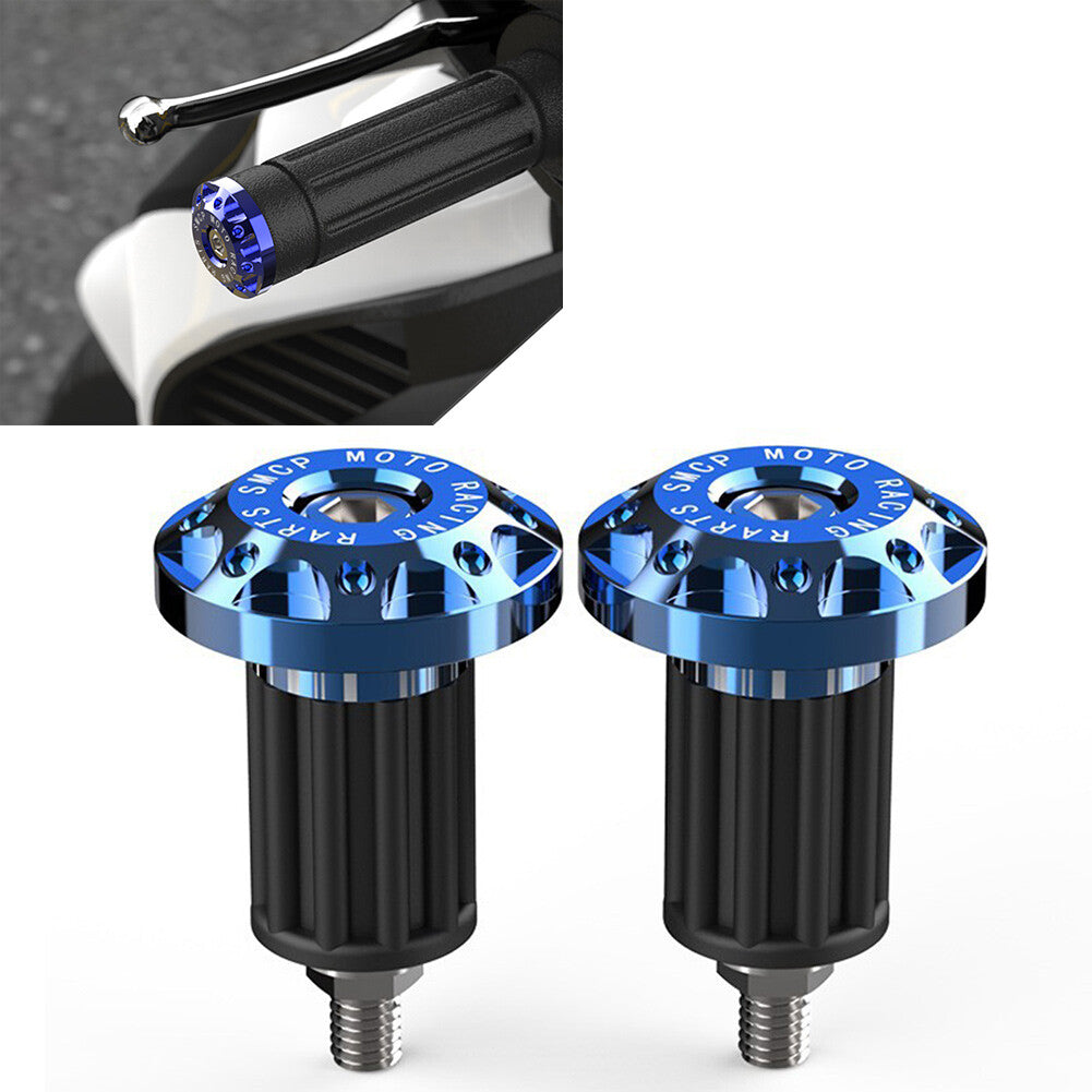 7/8 Dirt Bike CNC Handlebar Grips Handle Bar End Cap Plugs Slider Blue