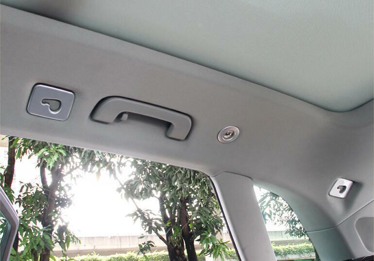 for Audi Q5 2018-2024 Matte Silver Inner Roof Hook Reading Light Cover Trim 6Pcs