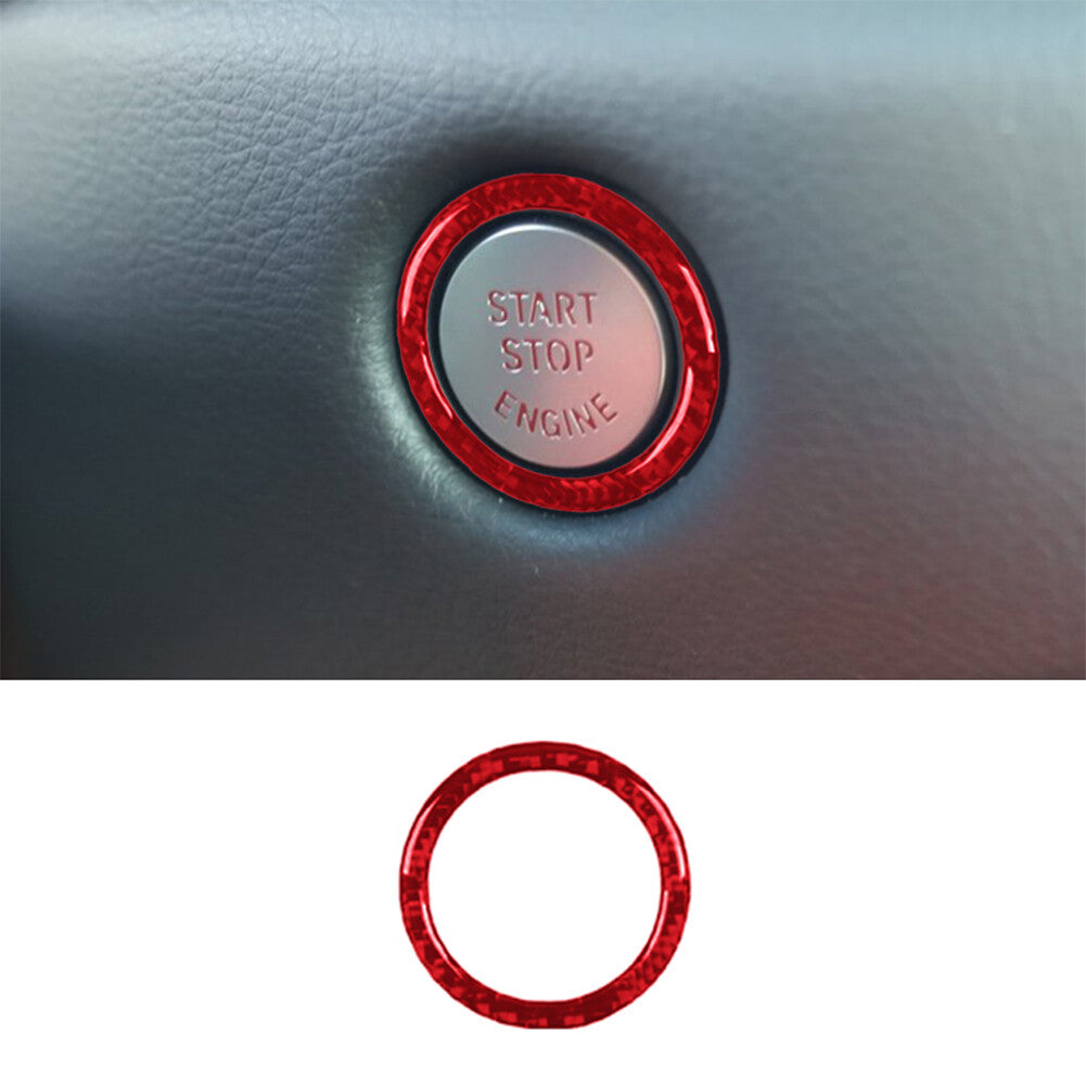 Red Carbon Fiber Ignition Switch Frame Trim for Toyota Supra A90 2019-2022