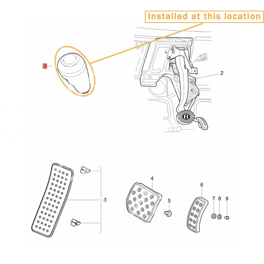 Automatic shifter for Bentley Flying Spur GT - Equipment Manufacturer: 3W0711118