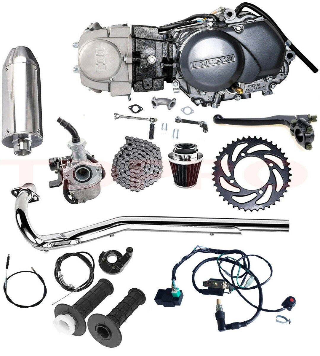 for Lifan 125cc Engine Motor Kit Kick Start For Pit Dirt Bike CRF50 ATC70 Apollo 110