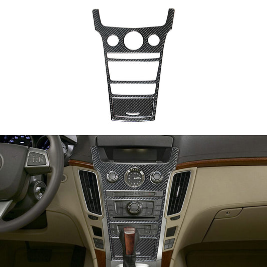 2Pcs Central Console Cover Trim Carbon Fiber for CADILLAC CTS SPORT 2008-UP