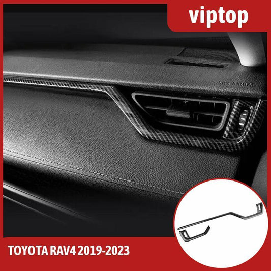 Carbon Fiber ABS Center Console Dashboard Strip Trim for Toyota RAV4 2019-2023