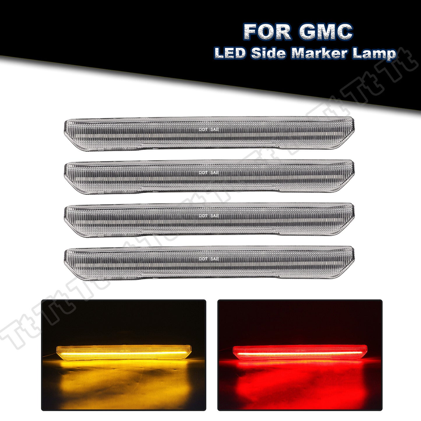 4 LED Lights 2020 - 2024 for GMC for Sierra 2500HD 3500HD
