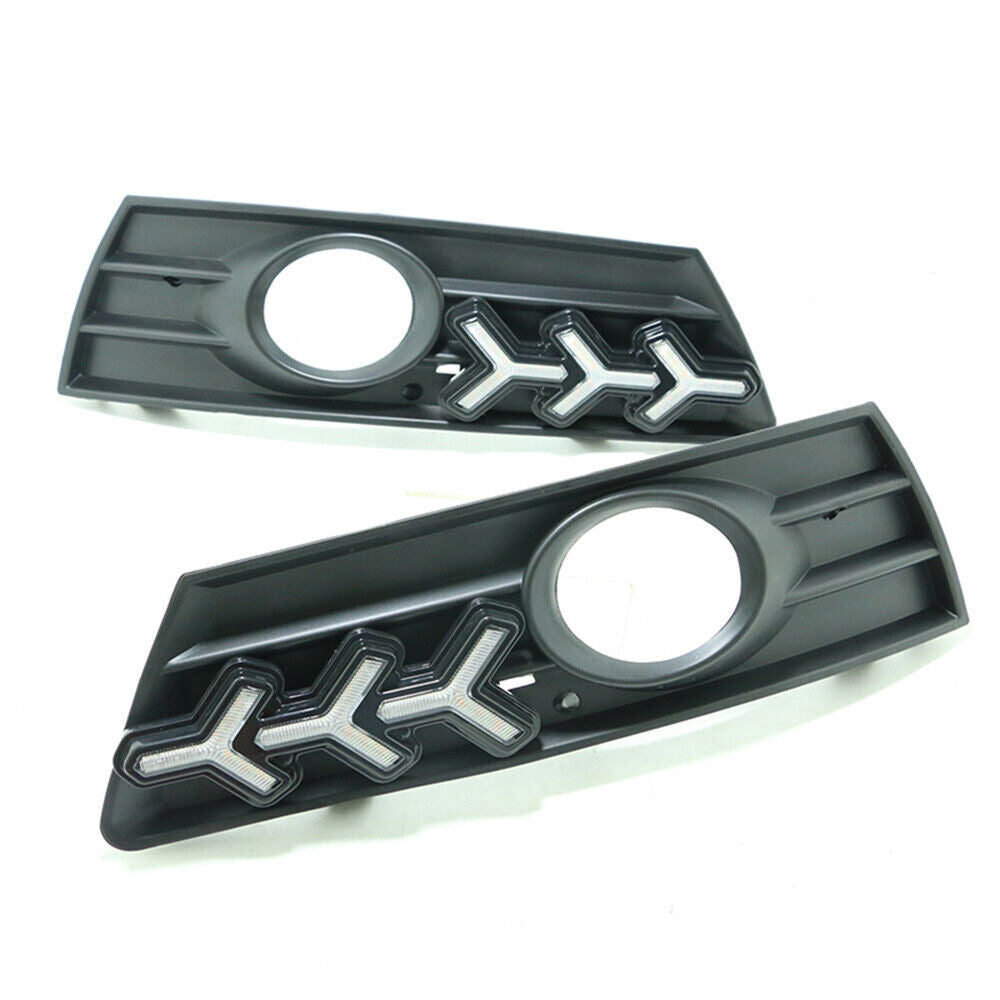 1 Pair LED Fog Light Cover for VW for PASSAT CC 2009-2013 Daytime Running Lamp