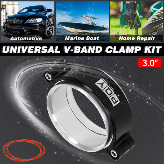 Billet Aluminium 3.0inch Intercooler Exhaust V Band Clamp Quick Release HD Clamp