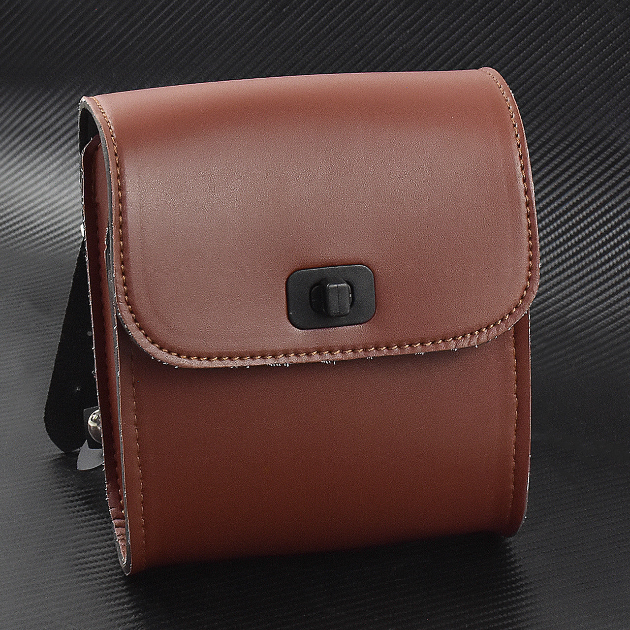 Universal Motorcycle Front Handlebar Tool Bag Luggage Pouch Saddle Bag Brown