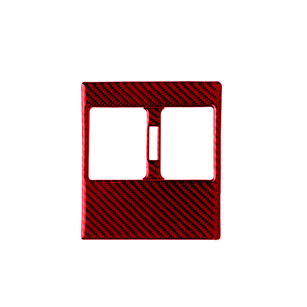 Red Carbon Fiber Rear Air Vent Outlet Cover Trim for Mercedes-Benz W204 2007-13