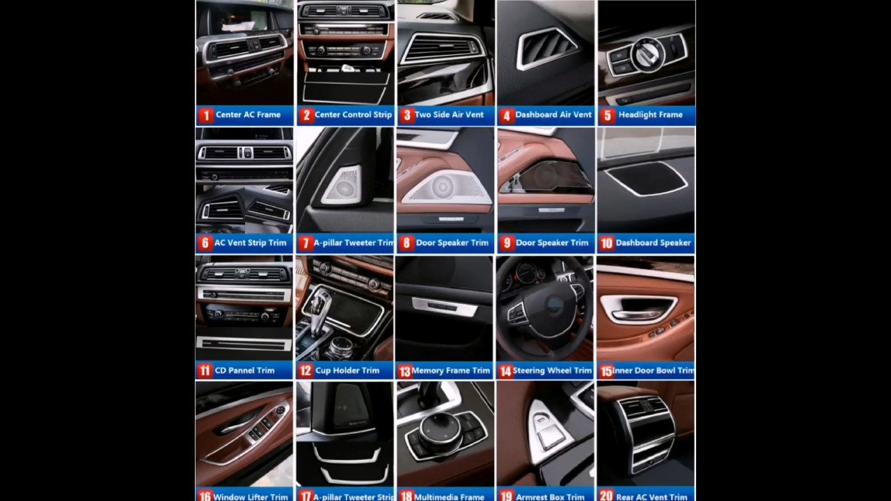 4Pcs for BMW 5 Series F10 F07 Car for Seat Mermory Switch Button Stickers Cover Trim