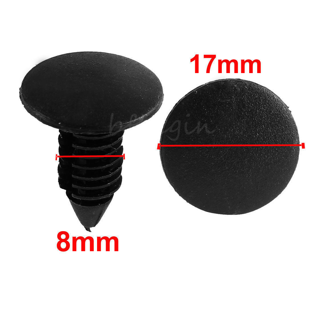 100-piece pack of 8mm anti-collision clips, plastic rivet fasteners, mudguards - promotional offer