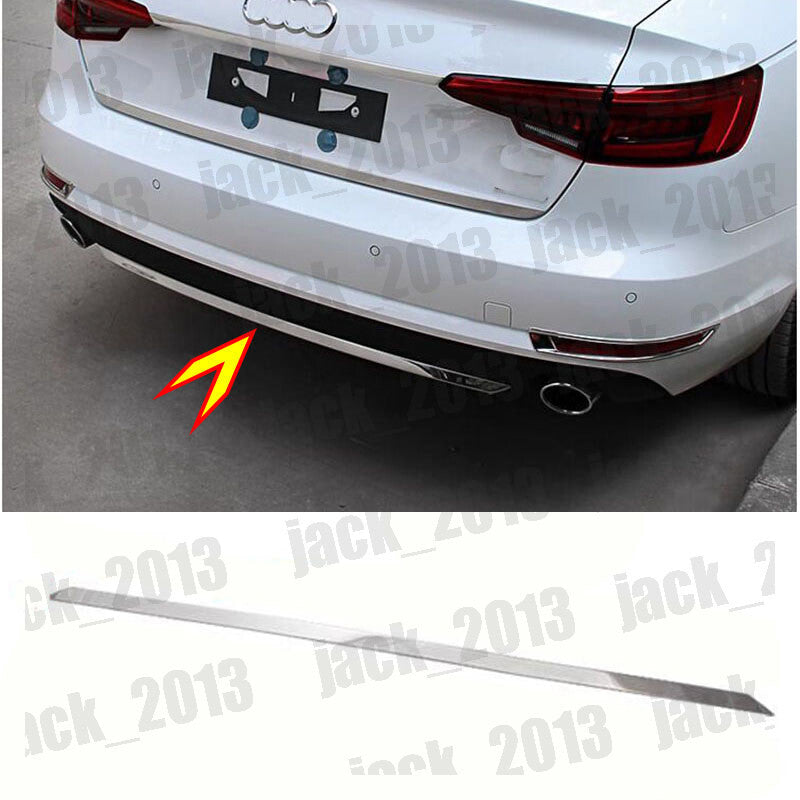 for Audi A4 B9 2017-2022 silvery stainless Rear Bumper Protector Strip Trim