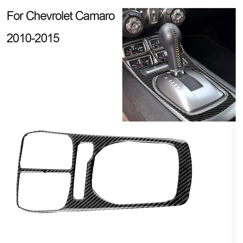 Carbon Fiber Inner Gear Shift Frame Cover Trim for Chevrolet Camaro 2010-2015