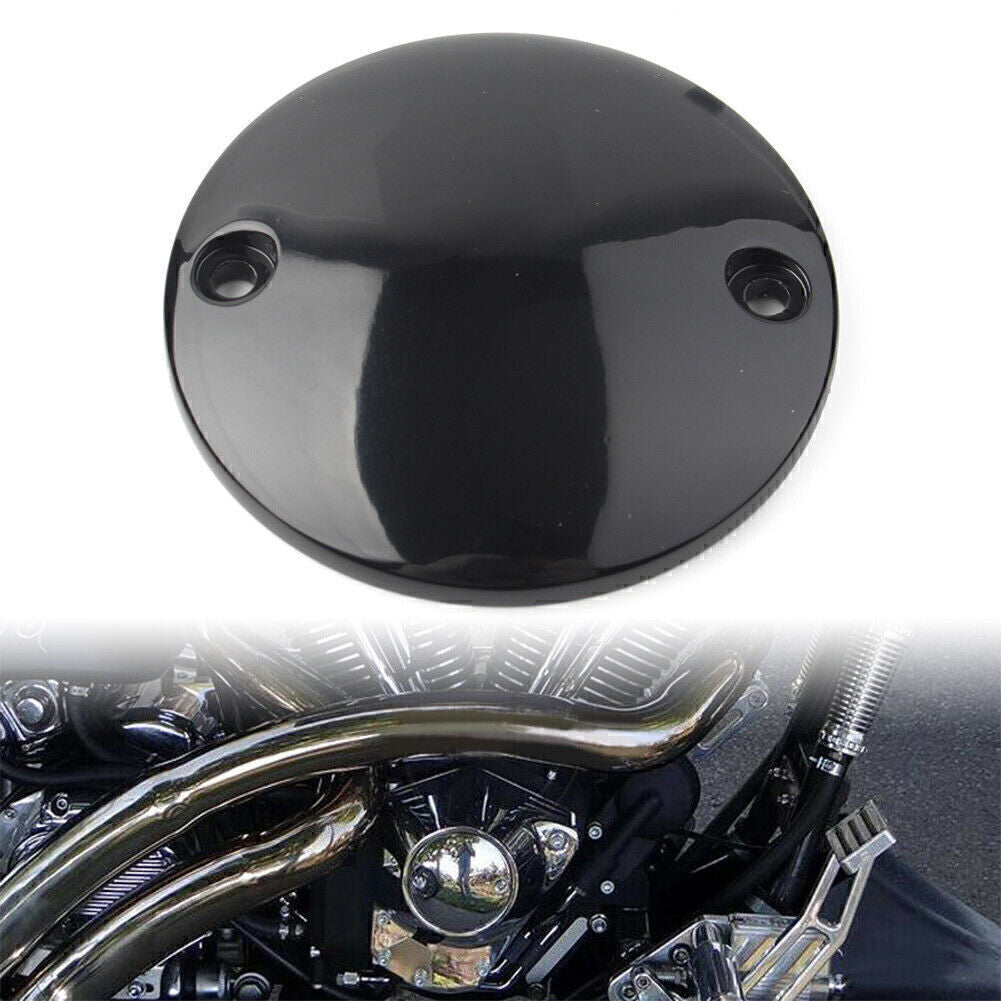 Flat Timer Ignition Points Cover Black for Harley XL 883R 2002 - 2003 883 04-06