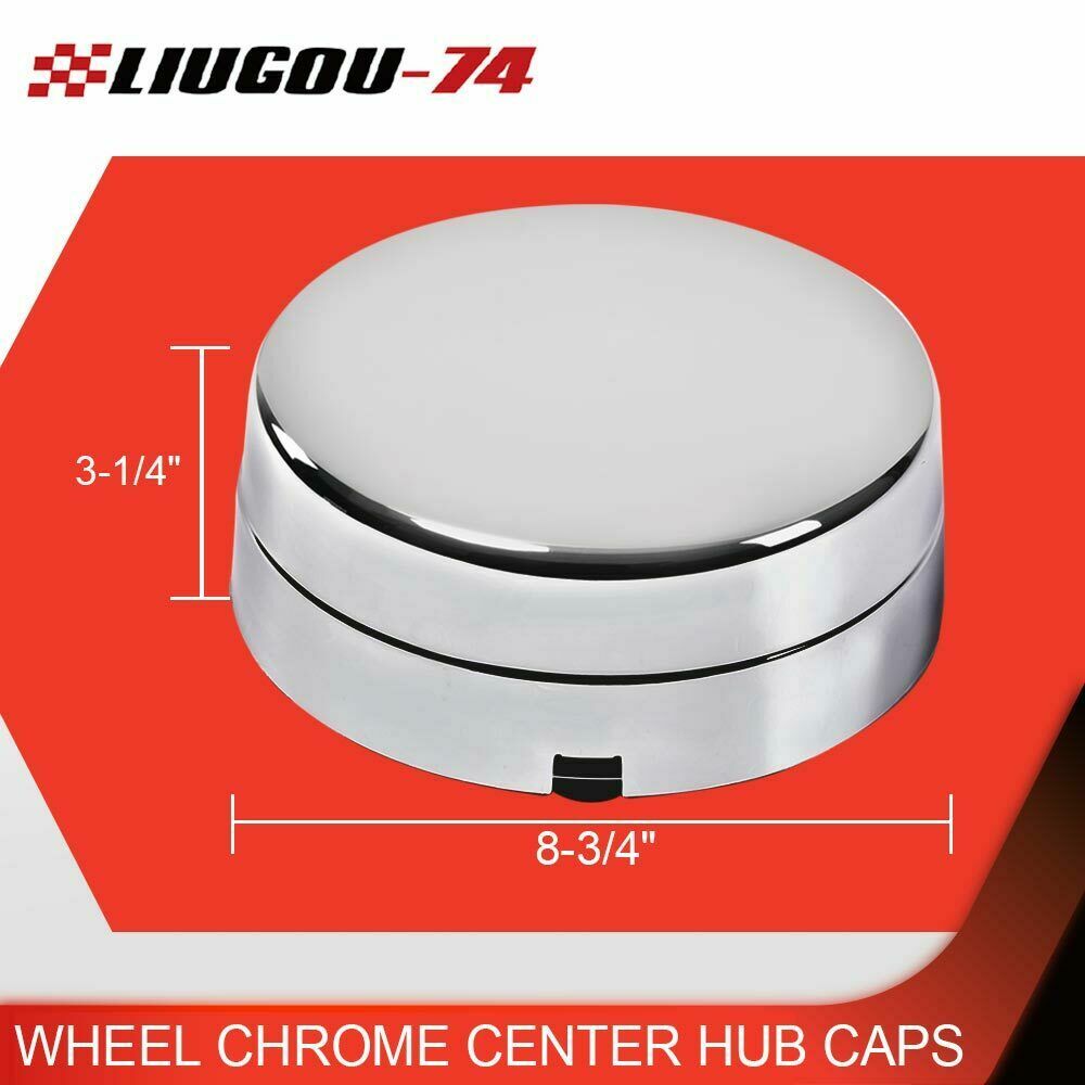 2-piece rear wheel chrome center hubcaps for 03-17 for Dodge for RAM 3500 1-TON dual U