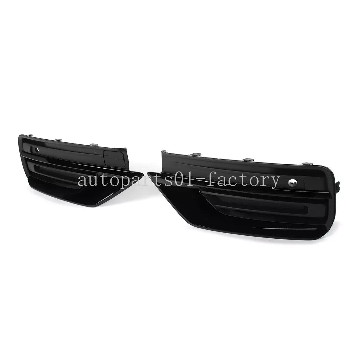 Pair Front LeftRight Bumper Fog Light Cover for Volvo XC90 19-24 Glossy Black