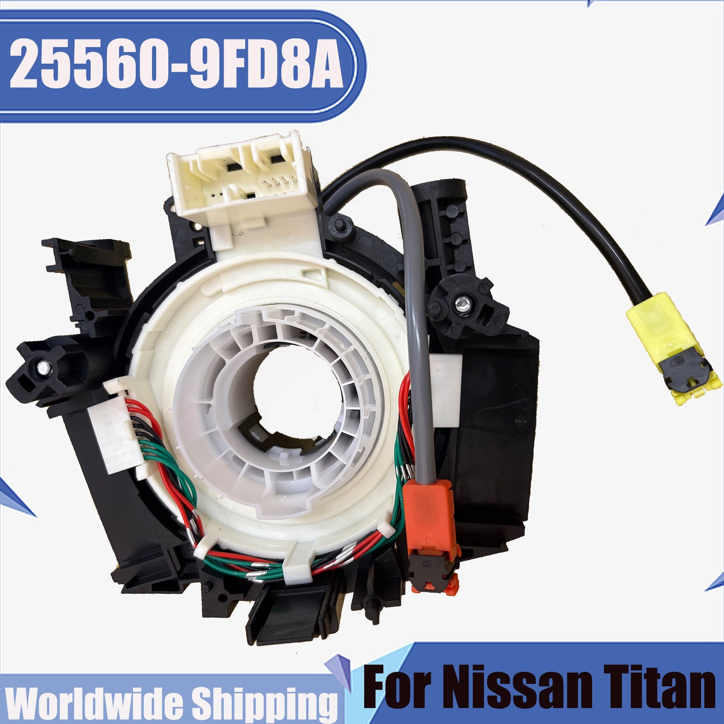 Steering Wheel Reel Clock Spring 25560-9FD8A for 2004-2015 for Nissan Titan 5.6L V8
