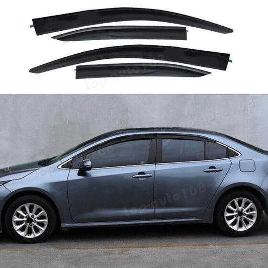 for Toyota for Corolla Sedan 19-24 Black Window Visors Sun Rain Guard Vent Deflector