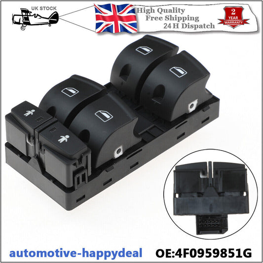 DRIVER SIDE FRONT ELECTRIC WINDOW SWITCH 4F0959851G for AUDI A6 C6 Q7 2004-2011