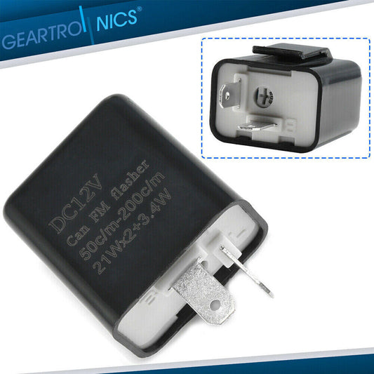 2Pin Adjustable LED Flasher Relay Turn Signal Blinker Light For Motorcycle NEW