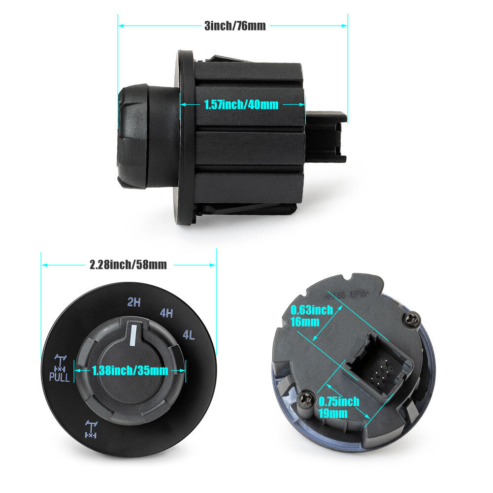 AL3Z14B166BA 4x4 4WD Control E-Locker Override Switch Knob For 2009-14 for Ford F150