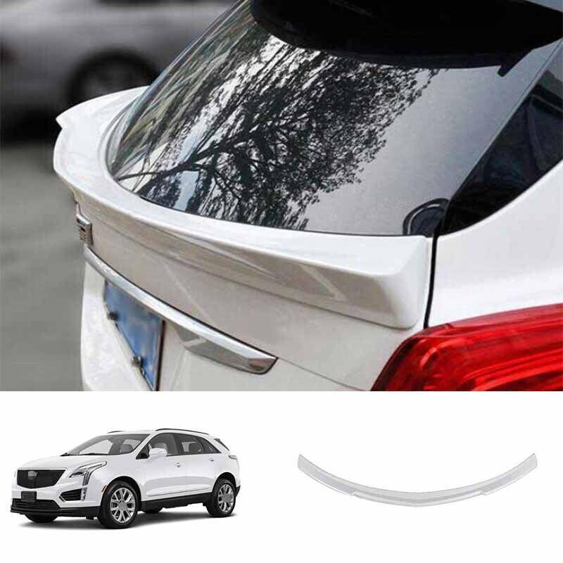 Car for Cadillac XT5 2017-2023 Diamond White ABS Rear Trunk Spoiler Wing Flap