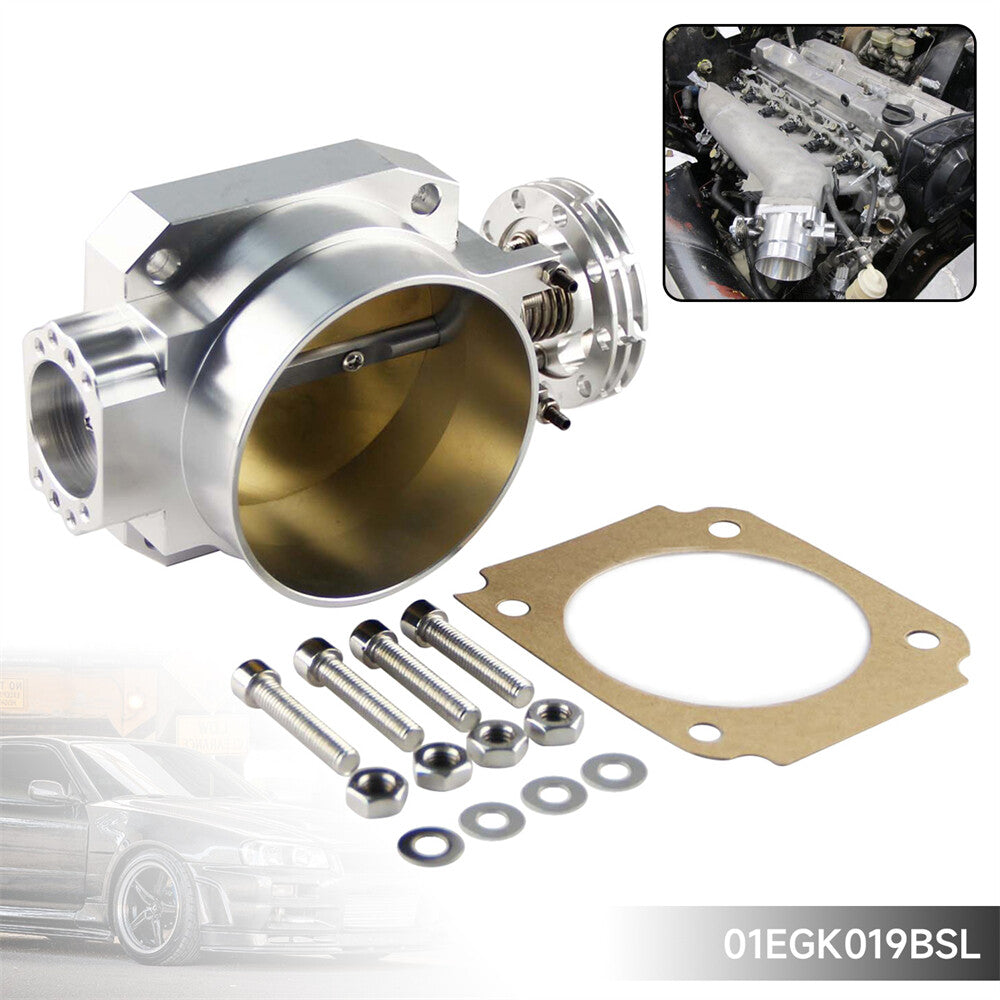 Throttle Body Q45 85MM for Nissan Skyline R33 R34 RB25DET RB26DET RB20DET Silver