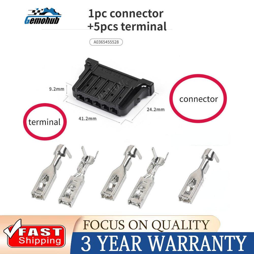 6pc Rear for Seat Contact Strip Female Connector OE A0365455528 for Mercedes Benz