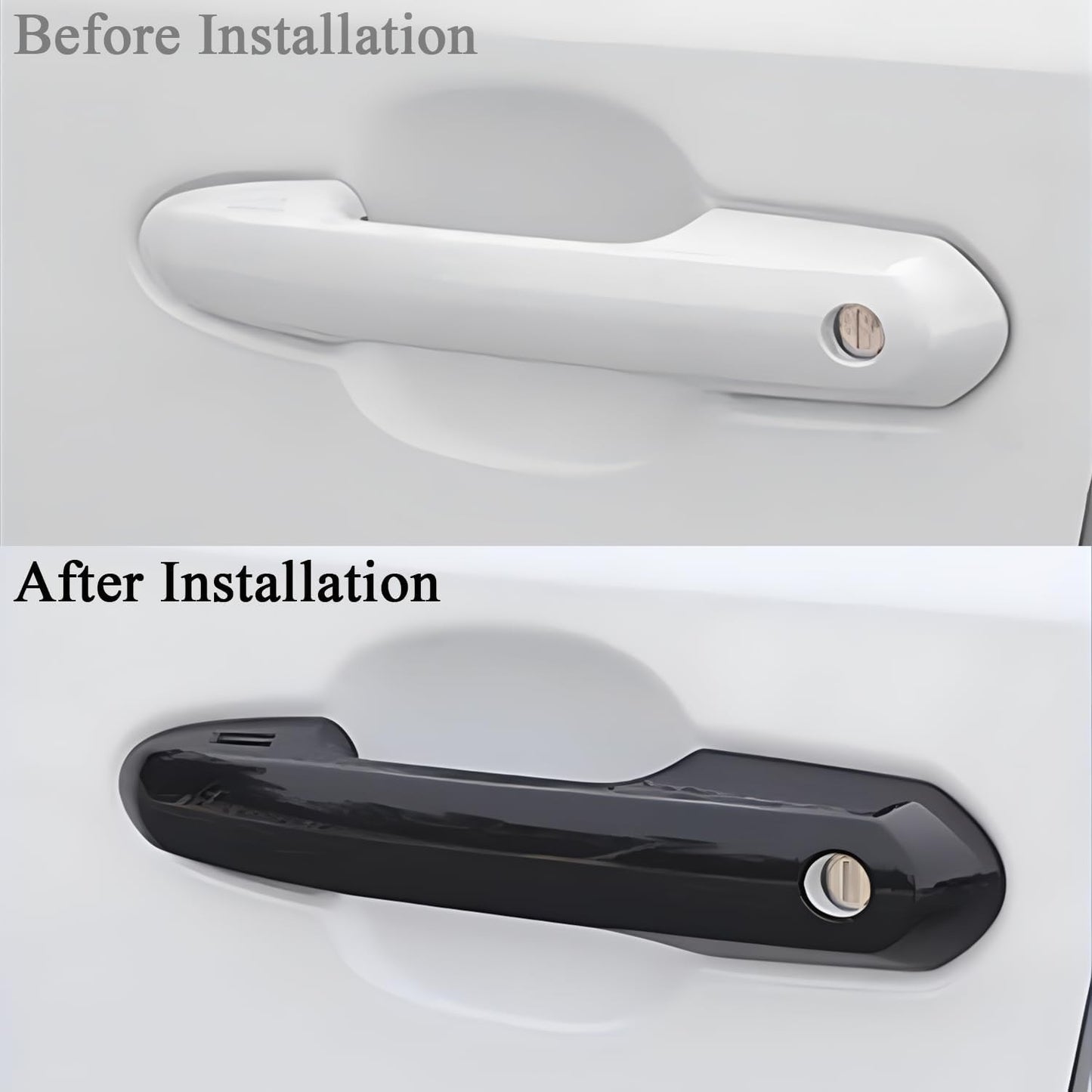 4xFor 2020+ for Toyota Highlander Self-adhesive Car Door Handle Cover Trim for Smart Key