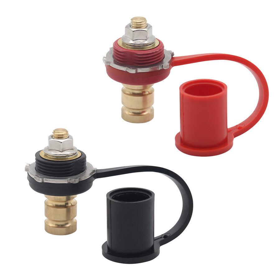 2-Pack 250A 48V DC Battery Charger Rear End Pin Connector Terminals for Cars and Boats