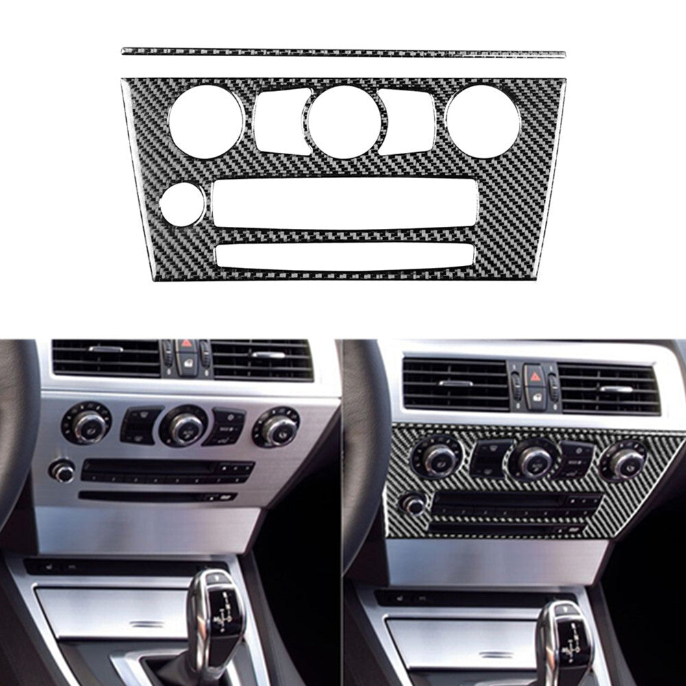 for BMW 6Series E63 E64 2008-2010 Carbon Fiber Central Console Panel Cover Trim