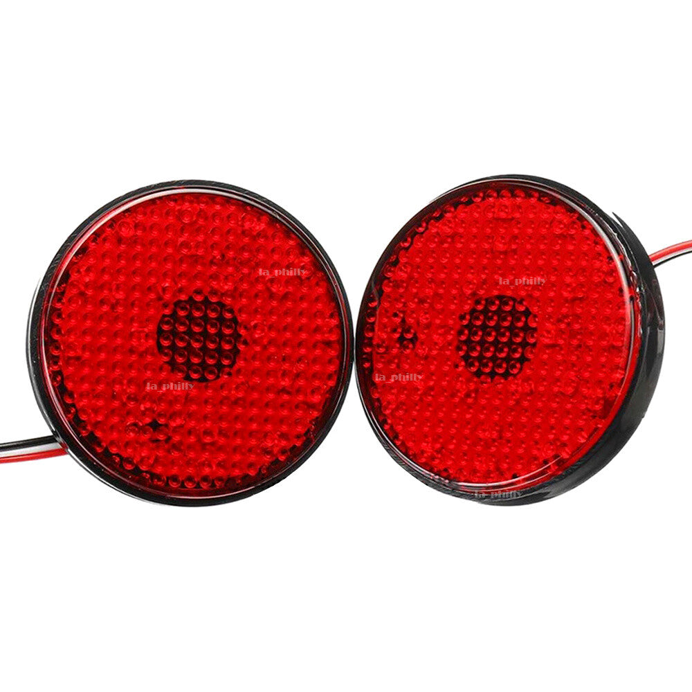 2Pcs LED Rear Bumper Light Brake Reflector for Mitsubishi for Toyota for Corolla Sequoia