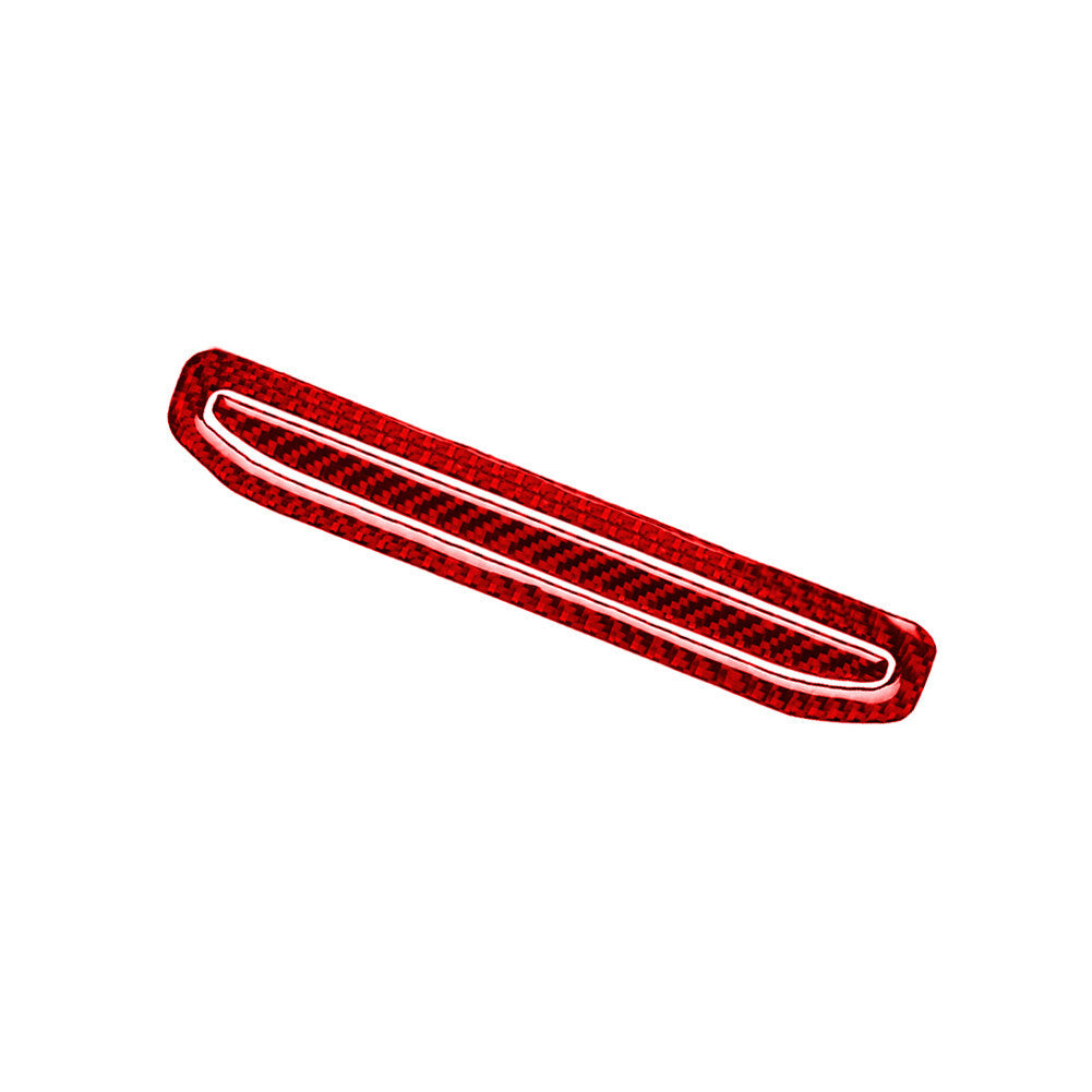 Red Navigation Box Panel Trim Interior Carbon Fiber Sticker for Audi Q7 2016-19