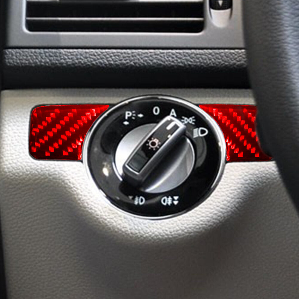Red Headlight Switch Decor Trim Cover for Mercedes Benz CLA 2014-2018 GLA 15-18