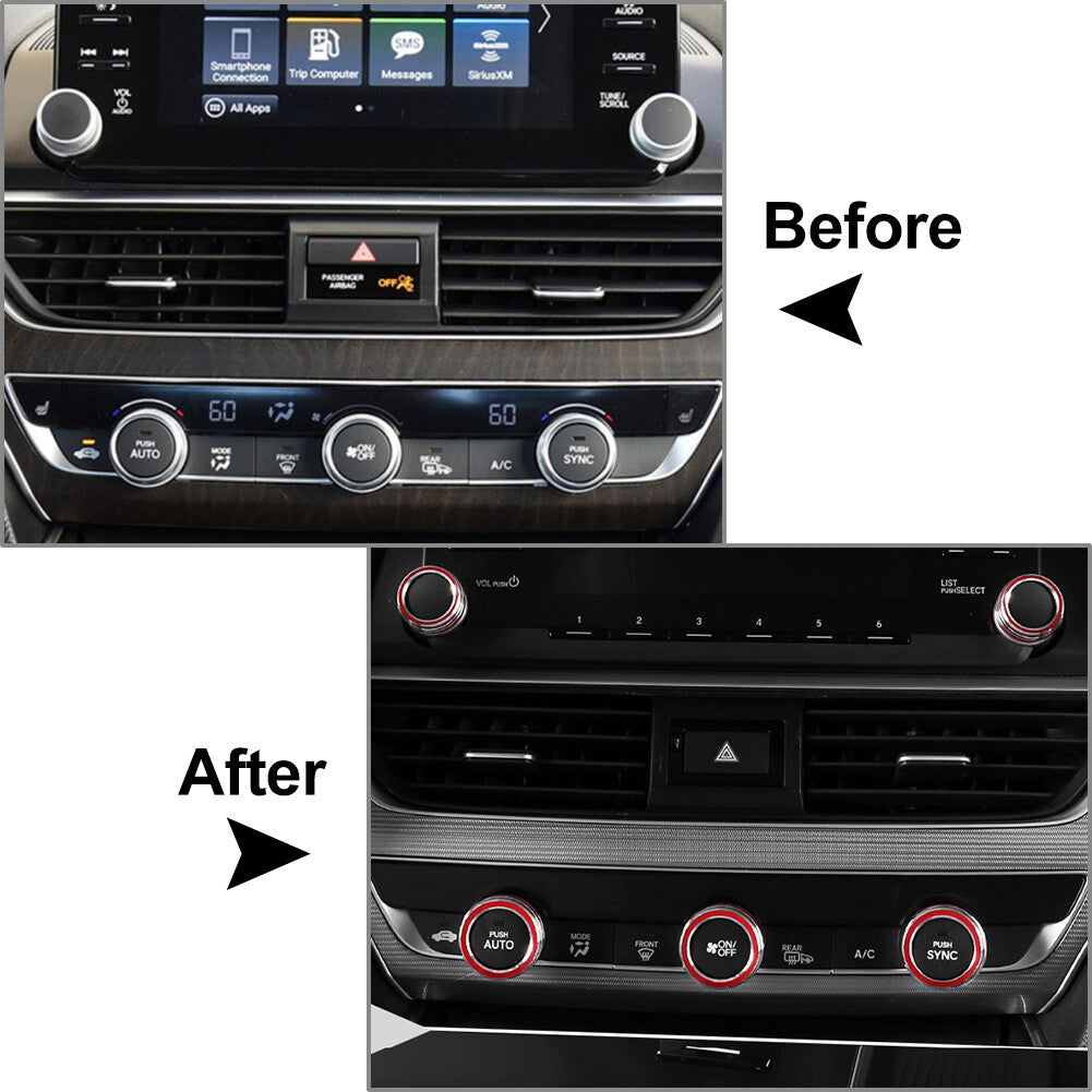 AC Climate Control Switch Knob Ring Cover Trim for Honda Accord 10th Generation