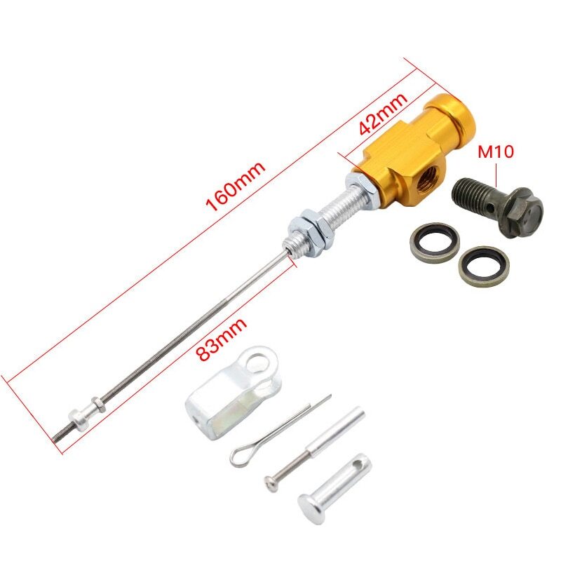 M10x1.25mm Thread Motorcycles Hydraulic Brakes Clutch Master Rod Transfer Pumps
