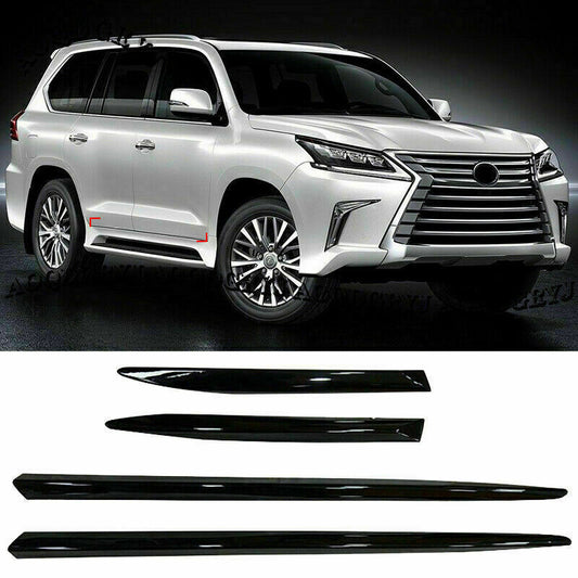 for LEXUS LX570 2016-2021 Bright Black Side Door Body Anti-collision Cover Trim