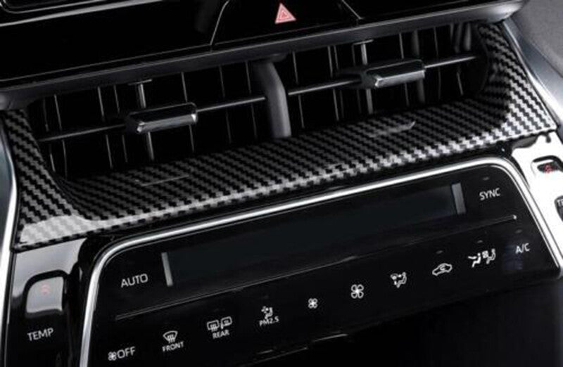 Carbon Fiber Center Air Vent Outlet Molding Cover Trim for Toyota Venza 2021-23