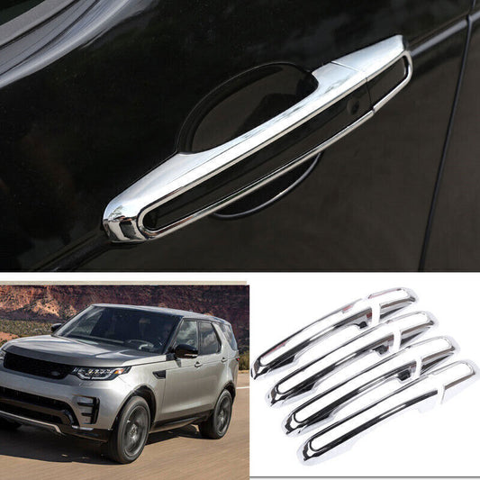 8X for Land Rover Discovery 5 17-25 Chrome Exterior Side Door Handle Cover Trims