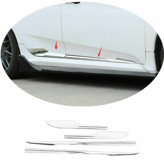 Chrome Car Side Body Door Sill Molding Cover Trim ABS for Honda for Civic 2016-2021