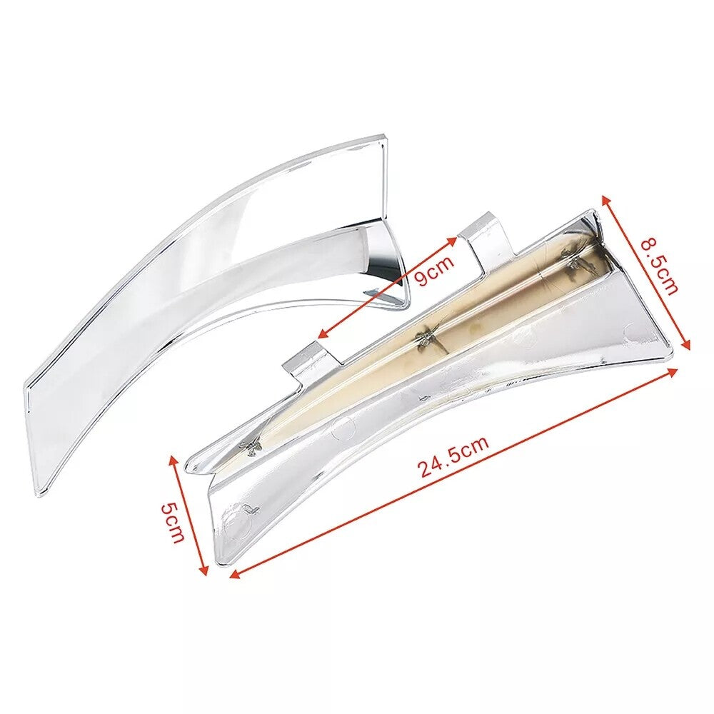 Chrome Saddle Heat Shield Air Deflectors For Victory Cross Country Magnum 10-16