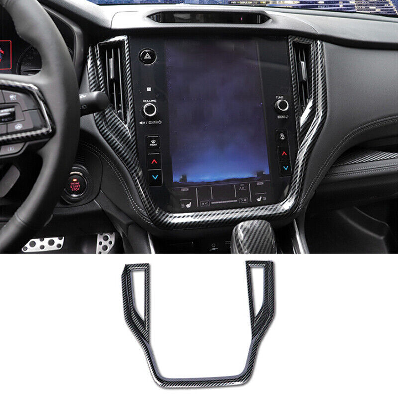 for Subaru Outback 2020-22 Carbon Fiber Central GPS Navigation Panel Frame Trim
