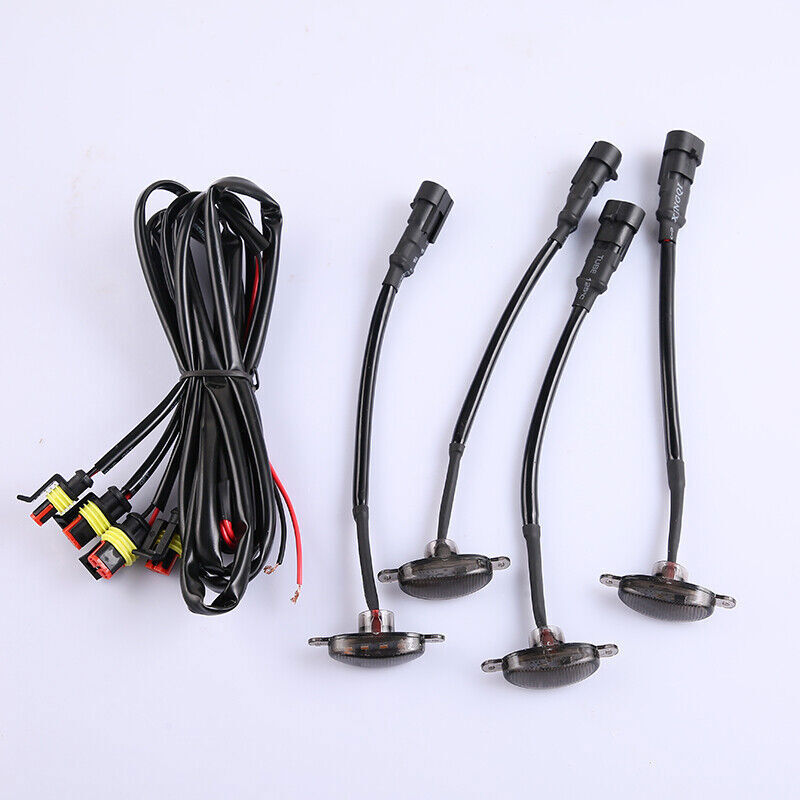 For Grand Cherokee 2014-2024 smoke Style Front Grill LED Marker Light Kit