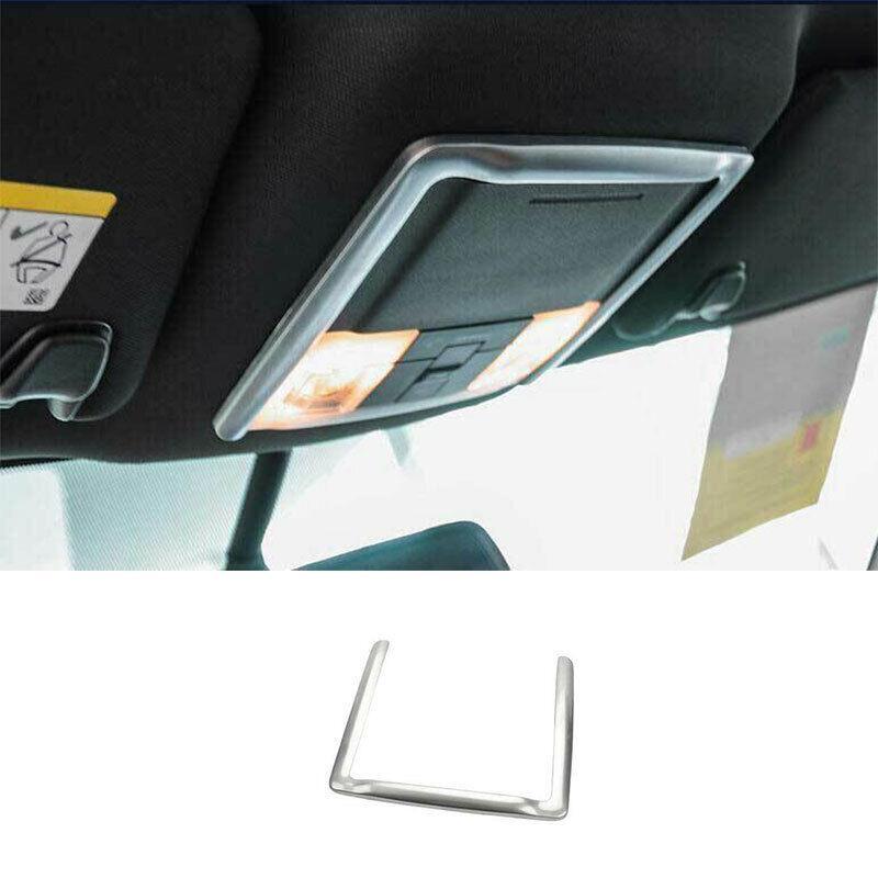 for Ford Explorer 2011-2019 Matte Silver Front Reading Lamp Frame Cover Trim 1PC