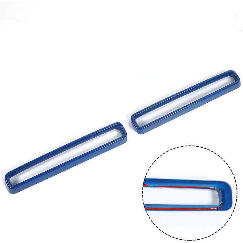 2¡Á Front Grille Radiator Grille Inserts Grillwork Trim for Dodge for Challenger Blue