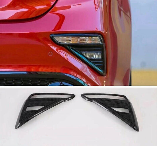 Carbon fiber Car Rear bumper Fog Light Frame Cover Trim for Kia Forte 2019-2021