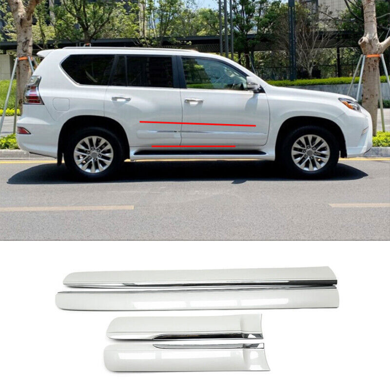 Chrome Car Side Door Body Protect Molding Cover Trims for Lexus GX 460 2010-2019