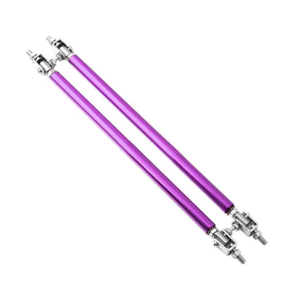Universal Adjustable Front Bumper Lip Splitter Strut Rod Tie Support Bar Purple