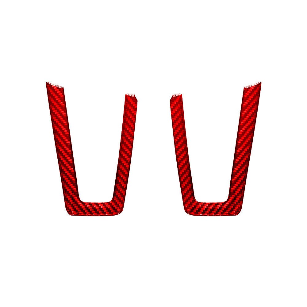 2X Red Carbon Fiber for Seat Handle Outer Frame Cover Trim for Ford Ranger 2019-2022