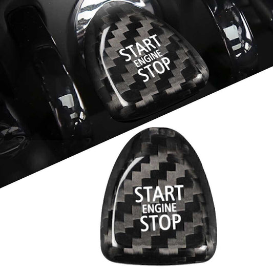 Carbon Fiber Keyless Start Button Cover for BMW for Mini Cooper F F54 F55 F56 Black