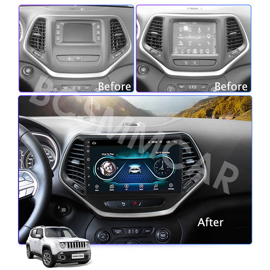 Fit for Jeep Cherokee 2013-2020 Android 14 Car Stereo Radio GPS For CarPlay WIFI